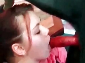 The animal cock gets totally worshipped by a slutty girl
